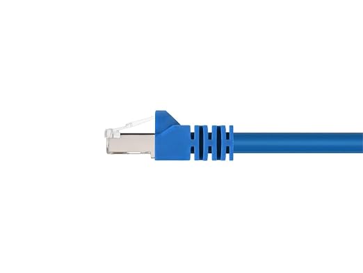 Monoprice Cat6A 30ft Blue Patch Cable Double Shielded 26AWG 10G Pure Bare - Image 2