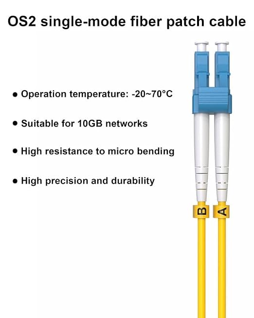 LC to LC Single Mode Fiber Patch Cable 6M OS2 Duplex, 1G/10G/40Gbps, Compatible - Image 9