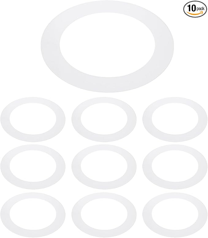 PATIKIL 5.9" ID 8.1" OD Plastic Trim Ring, Translucent Matte White by PATIKIL