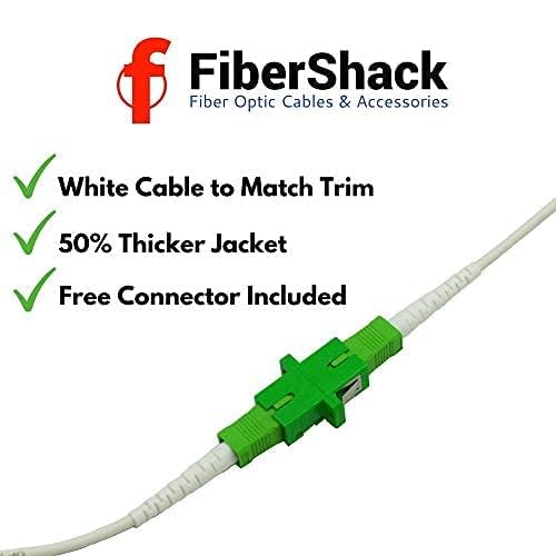 Fibershack - White SC/APC Fiber Optic Internet Cable 30ft - 10M SCAPC Simplex - Image 3