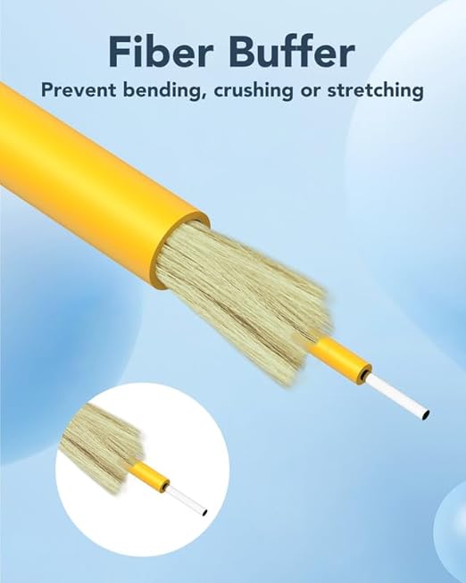 OS2 LC to LC Fiber Patch Cable, OFNP Singlemode Fiber Optic Cable 1G/10GB SMF - Image 3
