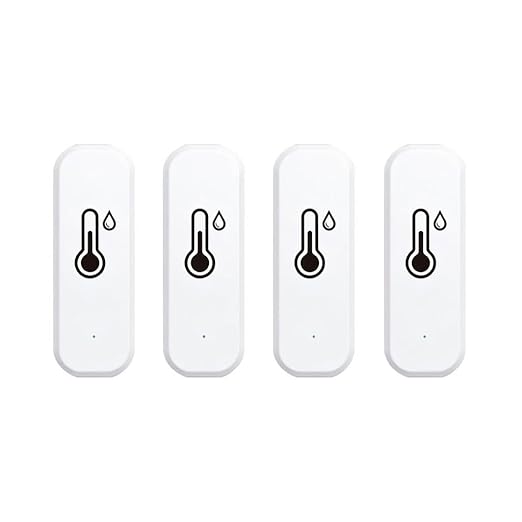 Zigbee Temperature and Humidity Sensor, 4 Pack, Smart Home Compatible, Zigbee by Besisglas