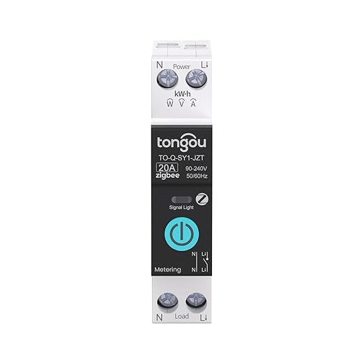 TONGOU ZigBee DIY Smart Switch 20A| DIN Rail Switch| 1P+N 90-240VAC| Real-time by TONGOU-Benefityourlife