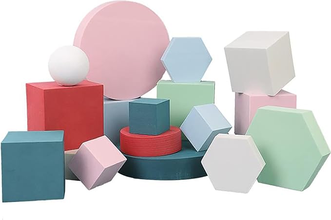 8PCS Geometric Cube Photo Props Set, Hard Foam Photography Background Props - Image 6