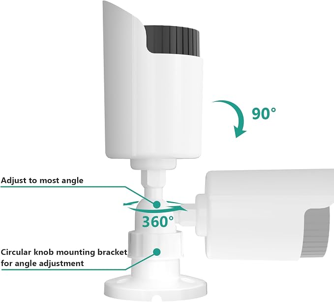 WALI Fake Security Camera with Flashing Red Light, Dummy Cameras - Image 5
