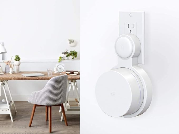 Pefecon Outlet Wall Mount for Google WiFi AC1200, No Messy Wires Space Saving - Image 2