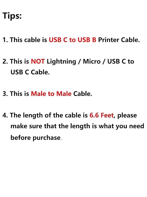CableCreation USB B to USB C Printer Cable 6.6 FT/10-Pack, USB-C to USB-B Cord - Image 8