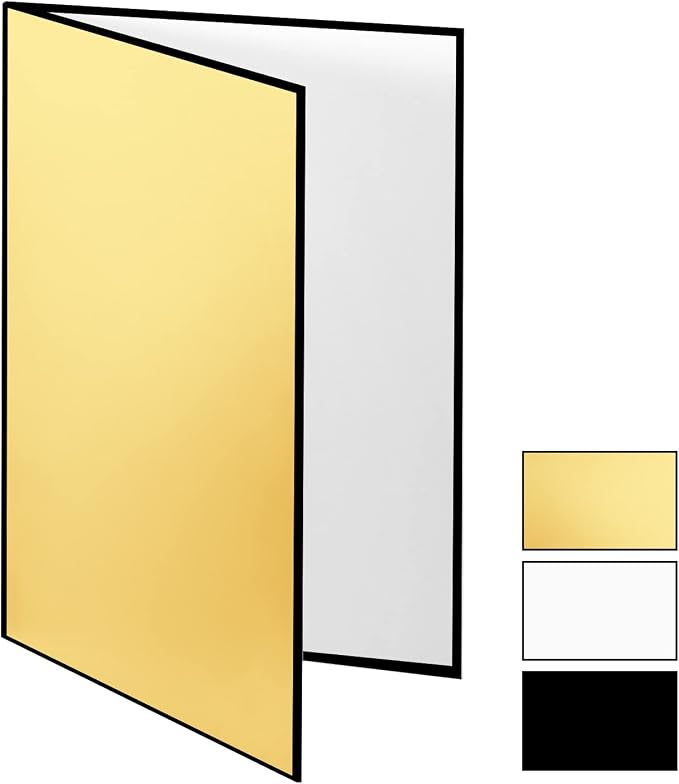 Meking 17" x 12"/43 x 30cm Light Reflector Photography Cardboard, 3-in-1 Studio by Meking