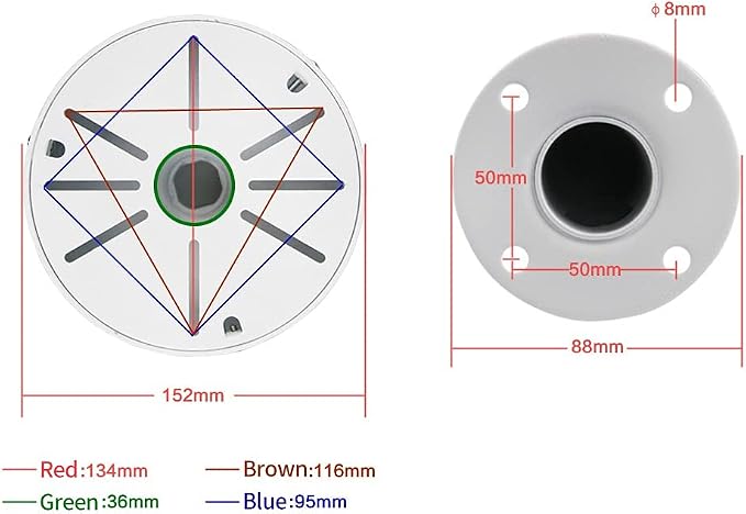 Security Camera Mount Bracket, Dome Camera Mount Universal Camera Wall Mounting - Image 3