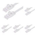 Monoprice Cat6 7ft White Flat Patch Cable UTP 30AWG 550MHz Pure Bare Copper by Monoprice