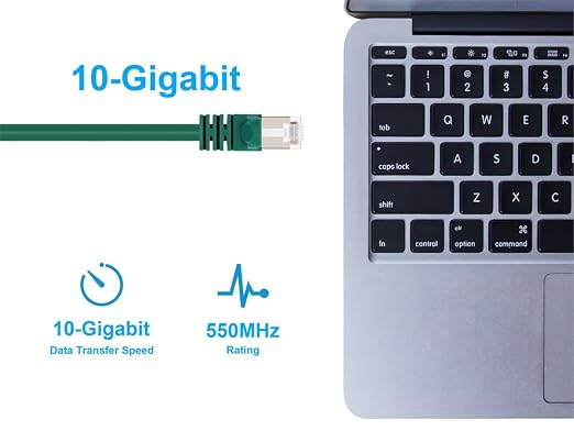 Monoprice Cat6A 10ft Green Patch Cable Double Shielded 26AWG 10G Pure Bare - Image 5