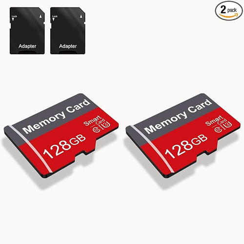 2 Pack Memory Card 128GB with Adapter, High Speed TF Card, UHS-I C10 A1 Memory by Unknown