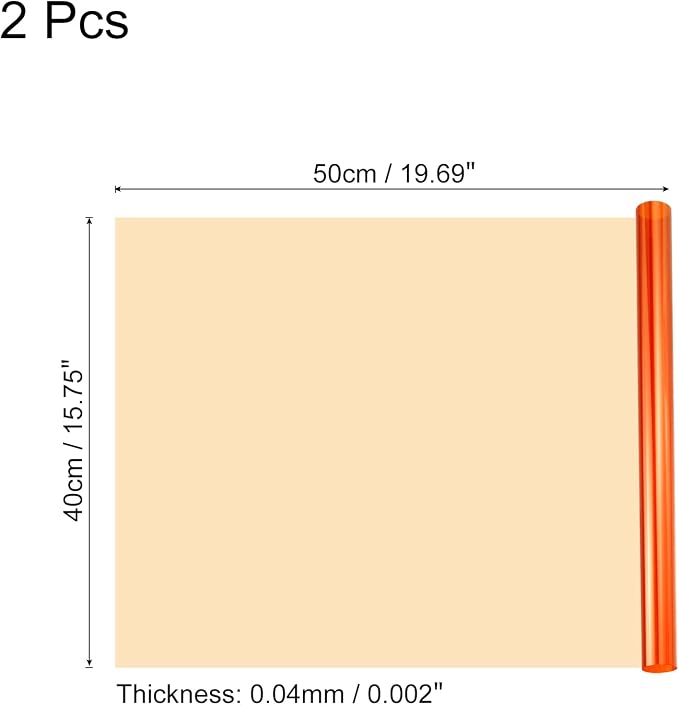 MECCANIXITY Lighting Gel Filter 15.7x19.7 Inch Orange 85 Color Correction Sheet - Image 2