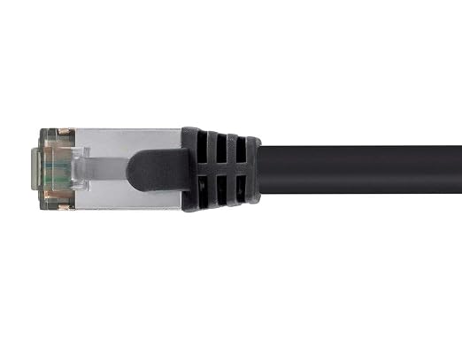 Monoprice Cat8 1ft Black Patch Cable Double Shielded 26AWG 2GHz 40G Pure Bare - Image 3