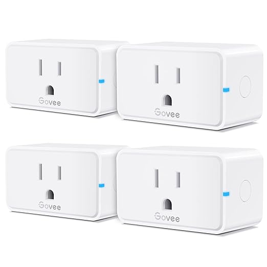 Govee Smart Plug 15A, WiFi Bluetooth Outlets 4 Pack Work by Govee
