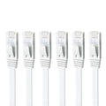 Yauhody CAT 6 Ethernet Cable 3ft 6-Pack White, High Speed Solid Flat CAT6 by Yauhody