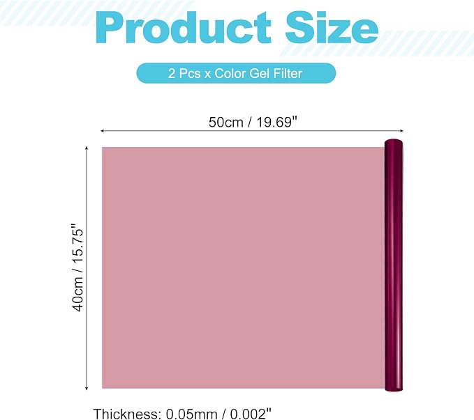 MECCANIXITY Lighting Gel Filter 15.7x19.7 Inch Purple 104 Color Correction Sheet - Image 2