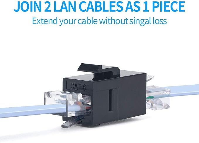 100 Pack Rj45 Coupler Cat6 Cat 6 Cat 5 Cat5 Cat5e Keystone Jack Network Cable - Image 5