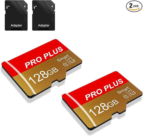 2 Pack TF Card 128GB with Adapter, High Speed Memory Card, UHS-I C10 A1 Memory by Bliksem
