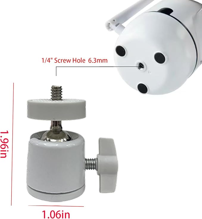 Universal 1/4" Swivel Mini Ball Head Tripod Mount, 360 Degree Rotating Adapter - Image 7