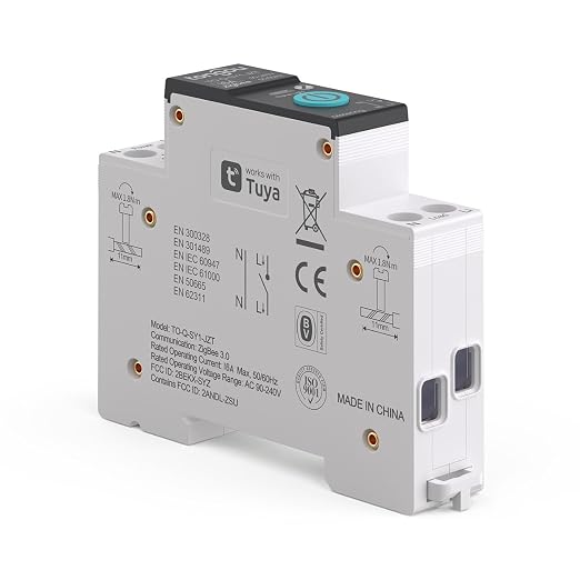 TONGOU ZigBee DIY Smart Switch 16A| DIN Rail Switch| 1P+N 90-240VAC| Real-time - Image 8