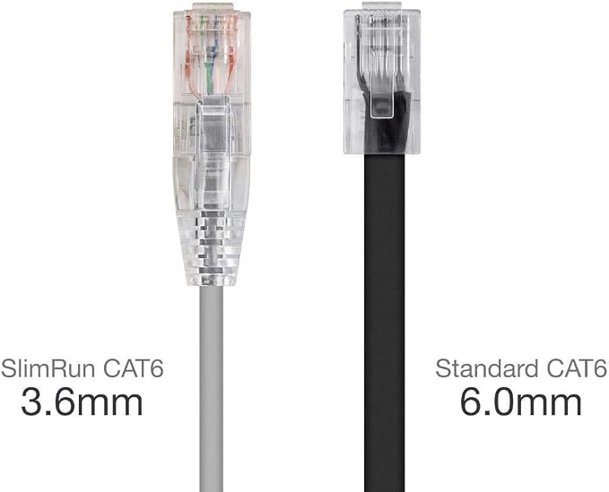 Monoprice Cat6 3ft Gray Component Level Patch Cable UTP 28AWG 550MHz Pure Bare - Image 2
