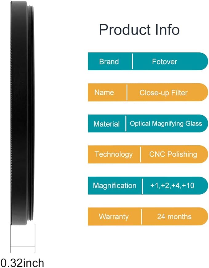 72mm Close-up Filter Kit 4 Pieces Macro Filter Accessory Close-up Lens Filter - Image 3