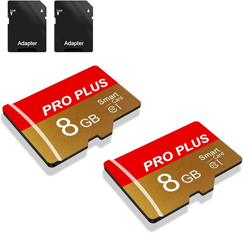 2 Pack TF Card 8GB with Adapter, High Speed Memory Card, UHS-I C10 A1 Memory TF by Bliksem