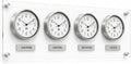 BBHORAIRE Silver Time Zone Wall Clock, Silent Quartz Analog World Clock by Unknown