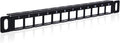 GeeekPi 10 inch 0.5U 12 Port Blank Keystone Patch Panel by GeeekPi