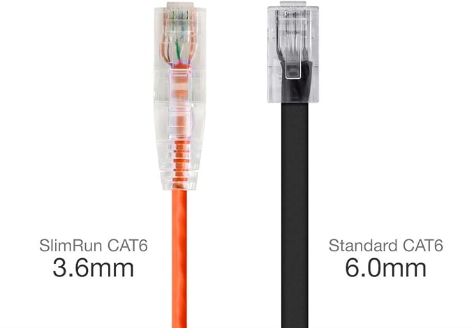 Monoprice Cat6 10ft Orange Component Level Patch Cable UTP 28AWG 550MHz Pure - Image 2