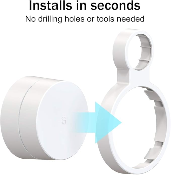 Pefecon Outlet Wall Mount for Google WiFi AC1200, No Messy Wires Space Saving - Image 5