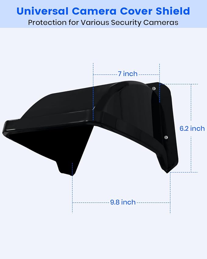 Universal Security Camera Sun Rain Cover Shield, ABS Plastic Weatherproof - Image 6