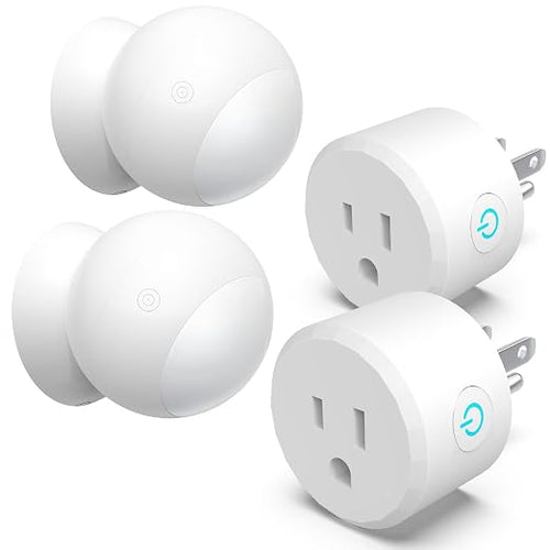 2 Pack Wireless Motion Sensor Outlet, Plug-in PIR Infrared Motion Activated by ISyncPlug