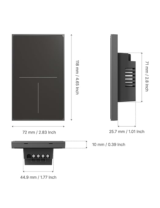 MOES Full Touch Smart Switch, ZigBee SF Wall Light Switch, Neutral Wire Required - Image 8