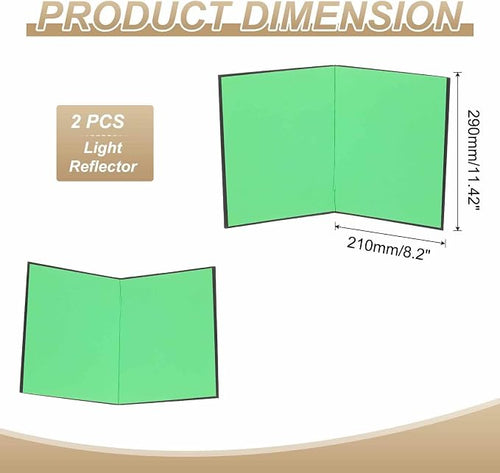 2Pcs 11"x8" Light Reflector 2 in 1 Photography Reflector Cardboards, Foldable & - Image 2
