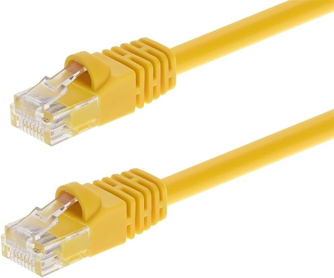 Monoprice Cat5e 3ft Yellow Patch Cable UTP 24AWG 350MHz Pure Bare Copper by Monoprice
