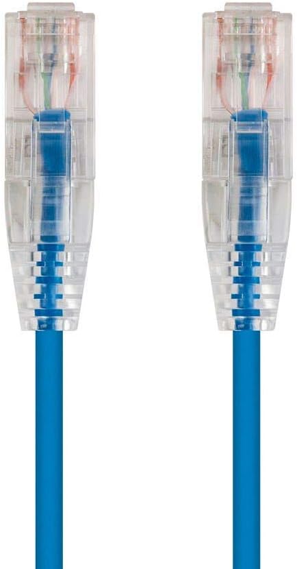 Monoprice Cat6 2ft Blue Component Level Patch Cable UTP 28AWG 550MHz Pure Bare by Monoprice