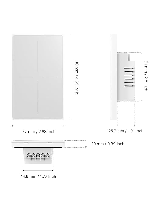 MOES Full Touch Smart Switch, ZigBee SF Wall Light Switch, Neutral Wire Required - Image 9