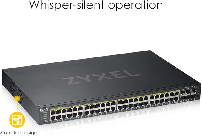 Zyxel 48 Port PoE Switch | Smart Managed | Gigabit Network Ethernet Switch | - Image 3