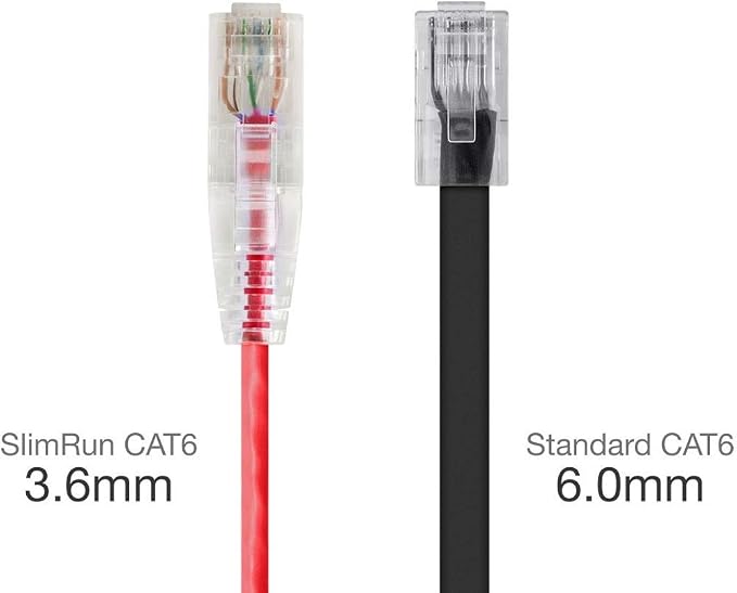 Monoprice Cat6 14ft Red Component Level Patch Cable UTP 28AWG 550MHz Pure Bare - Image 2