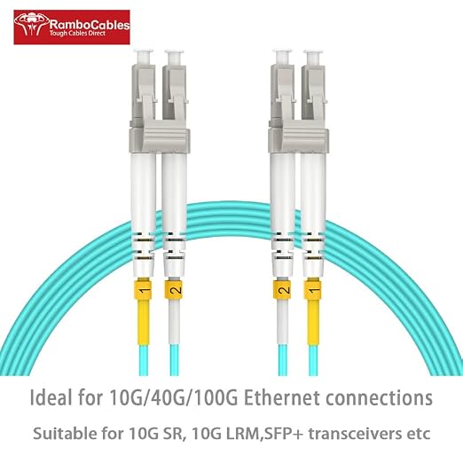 8m OM3 LC LC Fiber, Fiber Patch CableMultimode, Options 7inch~500ft, Duplex 40G - Image 2