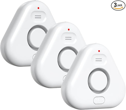 3 Pack Water Leak Detectors for Home, 4 Levels Adjustable Audio 0-120dB Water by stechro