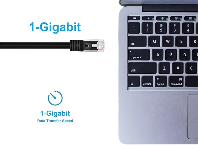 Monoprice Cat5e 50ft Black Patch Cable UTP 24AWG 350MHz Pure Bare Copper - Image 5