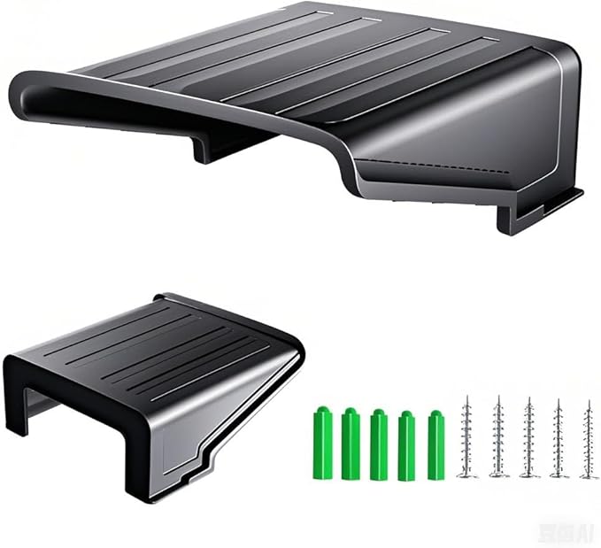 Black Square CCTV Security Sun Rain Shade Camera Cover Shield Protective Roof by FINXRoll