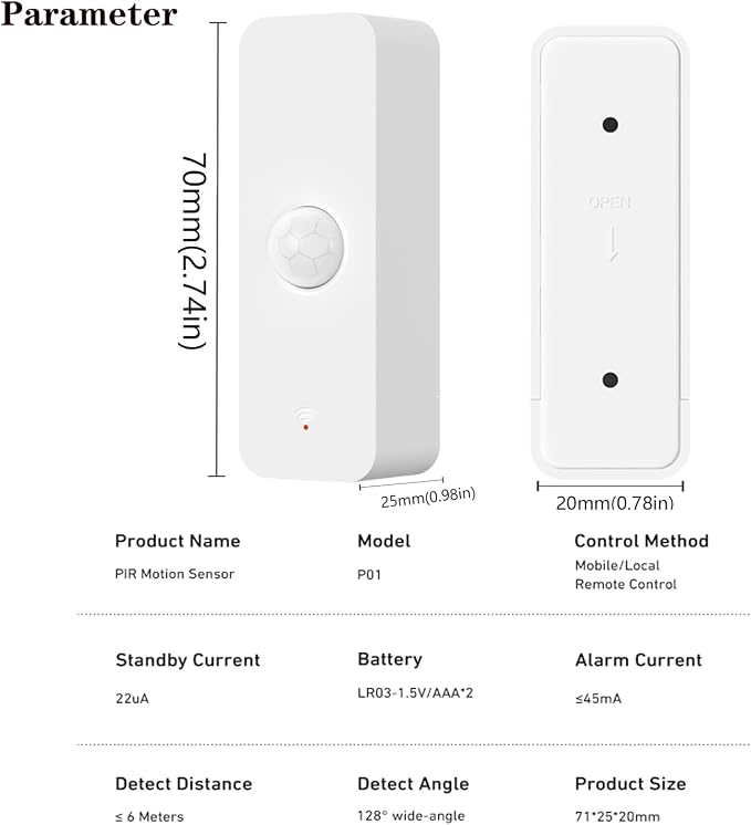 3-Pack Smart PIR Motion Sensor: WiFi Motion Detector - Image 7