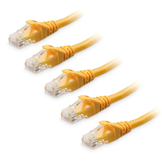 Cable Matters 10Gbps 5-Pack Snagless Cat 6 Ethernet Cable - 7ft by CableMatters