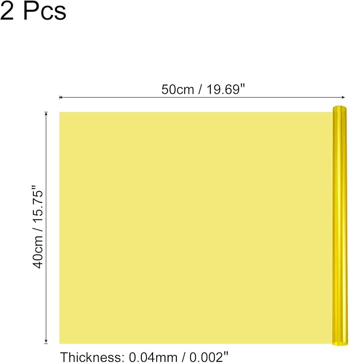 MECCANIXITY Lighting Gel Filter 15.7x19.7 Inch Yellow Color Correction Sheet - Image 2