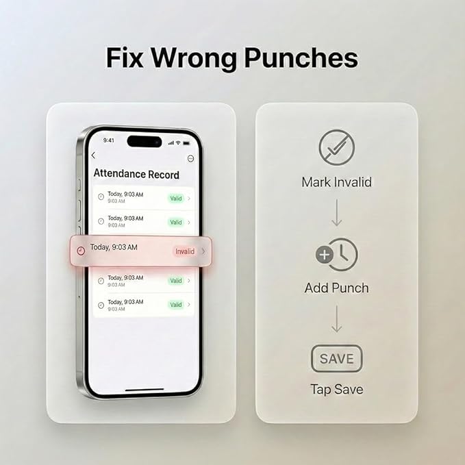 App Control, 5s Fast Connection, Fix Records, Custom Overtime, Lunch & Break - Image 5