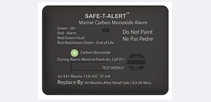 MTI Industries 62-541-BL-MARINE Marine Carbon Monoxide Alarm BLK Surface Mount by Unknown
